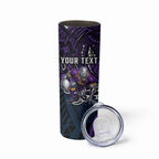 Personalised Melbourne Storm Skinny Tumbler Polynesian Tribal Art Style With Cyborg Storm Mascot