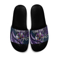 Personalised Melbourne Storm Slide Sandals Polynesian Tribal Art Style With Cyborg Storm Mascot