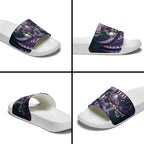 Personalised Melbourne Storm Slide Sandals Polynesian Tribal Art Style With Cyborg Storm Mascot