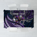 Personalised Melbourne Storm Tablecloth Polynesian Tribal Art Style With Cyborg Storm Mascot