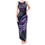 Personalised Melbourne Storm Tank Maxi Dress Polynesian Tribal Art Style With Cyborg Storm Mascot