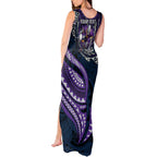 Personalised Melbourne Storm Tank Maxi Dress Polynesian Tribal Art Style With Cyborg Storm Mascot