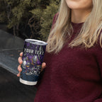 Personalised Melbourne Storm Tumbler Cup Polynesian Tribal Art Style With Cyborg Storm Mascot