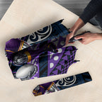 Personalised Melbourne Storm Umbrella Polynesian Tribal Art Style With Cyborg Storm Mascot
