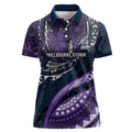 Personalised Melbourne Storm Women Polo Shirt Polynesian Tribal Art Style With Cyborg Storm Mascot