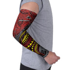 Personalised Penrith Panthers Arm Sleeves Polynesian Tribal Art Style With Fierce Panther Mascot