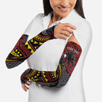 Personalised Penrith Panthers Arm Sleeves Polynesian Tribal Art Style With Fierce Panther Mascot