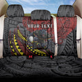 Personalised Penrith Panthers Back Car Seat Cover Polynesian Tribal Art Style With Fierce Panther Mascot