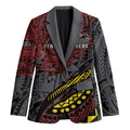 Personalised Penrith Panthers Blazer Polynesian Tribal Art Style With Fierce Panther Mascot