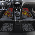 Personalised Penrith Panthers Car Mats Polynesian Tribal Art Style With Fierce Panther Mascot