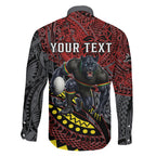 Personalised Penrith Panthers Family Matching Short Sleeve Bodycon Dress and Hawaiian Shirt Polynesian Tribal Art Style With Fierce Panther Mascot