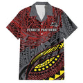 Personalised Penrith Panthers Hawaiian Shirt Polynesian Tribal Art Style With Fierce Panther Mascot