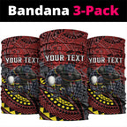 Personalised Penrith Panthers Neck Gaiter Polynesian Tribal Art Style With Fierce Panther Mascot
