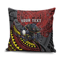 Personalised Penrith Panthers Pillow Cover Polynesian Tribal Art Style With Fierce Panther Mascot