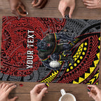 Personalised Penrith Panthers Puzzle Polynesian Tribal Art Style With Fierce Panther Mascot