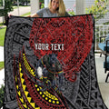 Personalised Penrith Panthers Quilt Polynesian Tribal Art Style With Fierce Panther Mascot