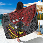 Personalised Penrith Panthers Sarong Polynesian Tribal Art Style With Fierce Panther Mascot