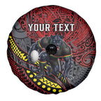 Personalised Penrith Panthers Spare Tire Cover Polynesian Tribal Art Style With Fierce Panther Mascot
