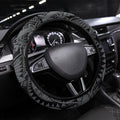 Penrith Panthers Steering Wheel Cover Polynesian Tribal Art Style With Fierce Panther Mascot