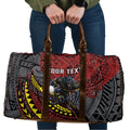 Personalised Penrith Panthers Travel Bag Polynesian Tribal Art Style With Fierce Panther Mascot