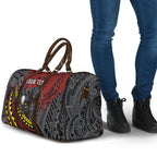 Personalised Penrith Panthers Travel Bag Polynesian Tribal Art Style With Fierce Panther Mascot