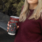 Personalised Penrith Panthers Tumbler Cup Polynesian Tribal Art Style With Fierce Panther Mascot