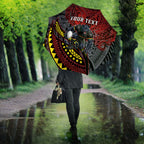 Personalised Penrith Panthers Umbrella Polynesian Tribal Art Style With Fierce Panther Mascot