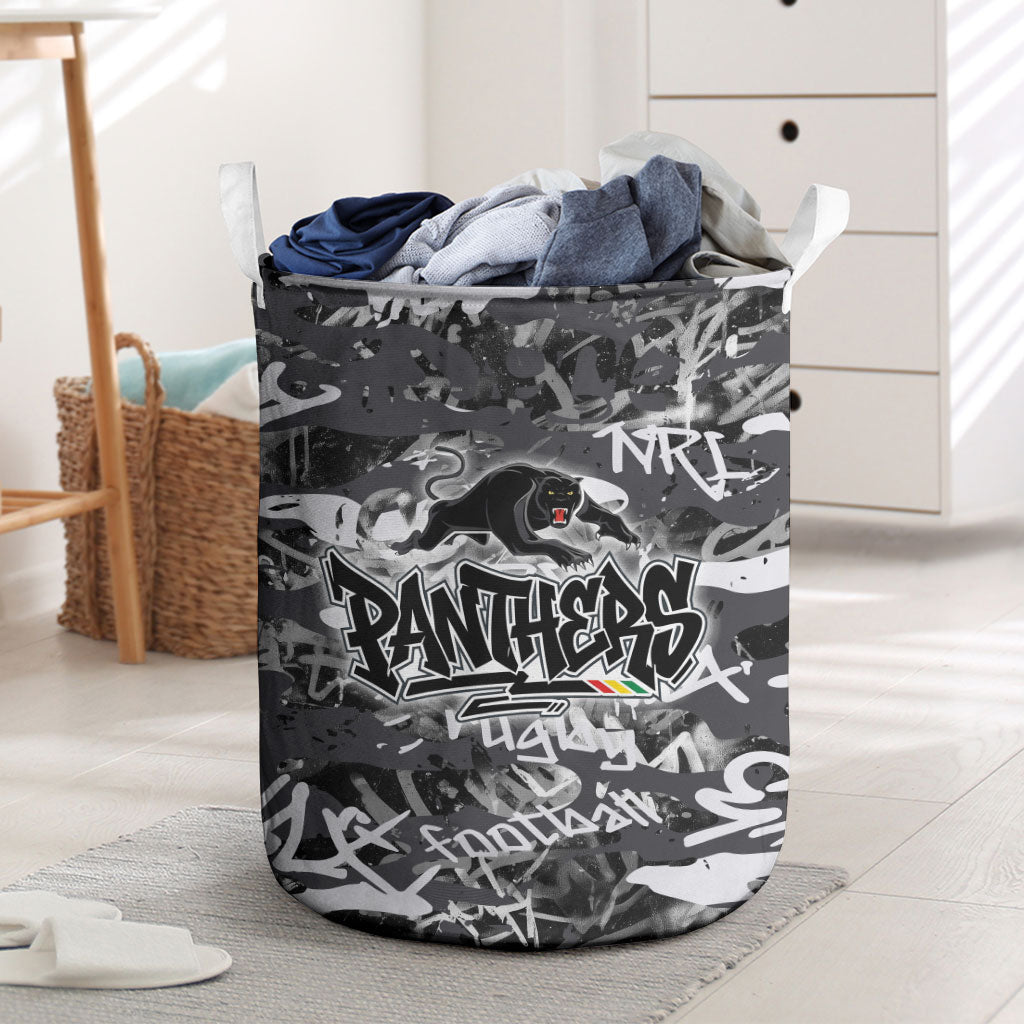 Penrith Panthers Rugby Laundry Basket Graffiti Typography Urban Camo Abstract Street Style