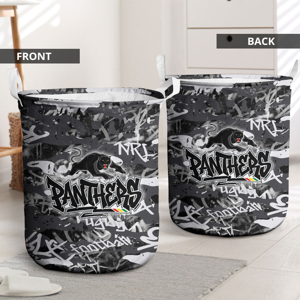 Penrith Panthers Rugby Laundry Basket Graffiti Typography Urban Camo Abstract Street Style