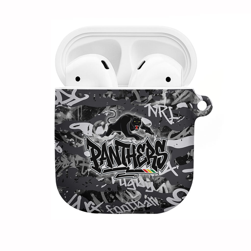 Penrith Panthers Rugby AirPods Case Graffiti Typography Urban Camo Abstract Street Style