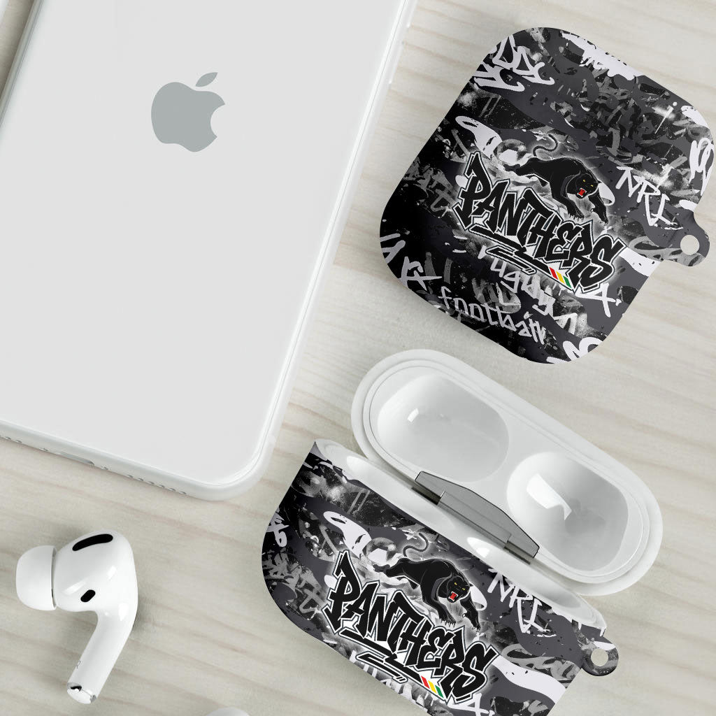 Penrith Panthers Rugby AirPods Case Graffiti Typography Urban Camo Abstract Street Style