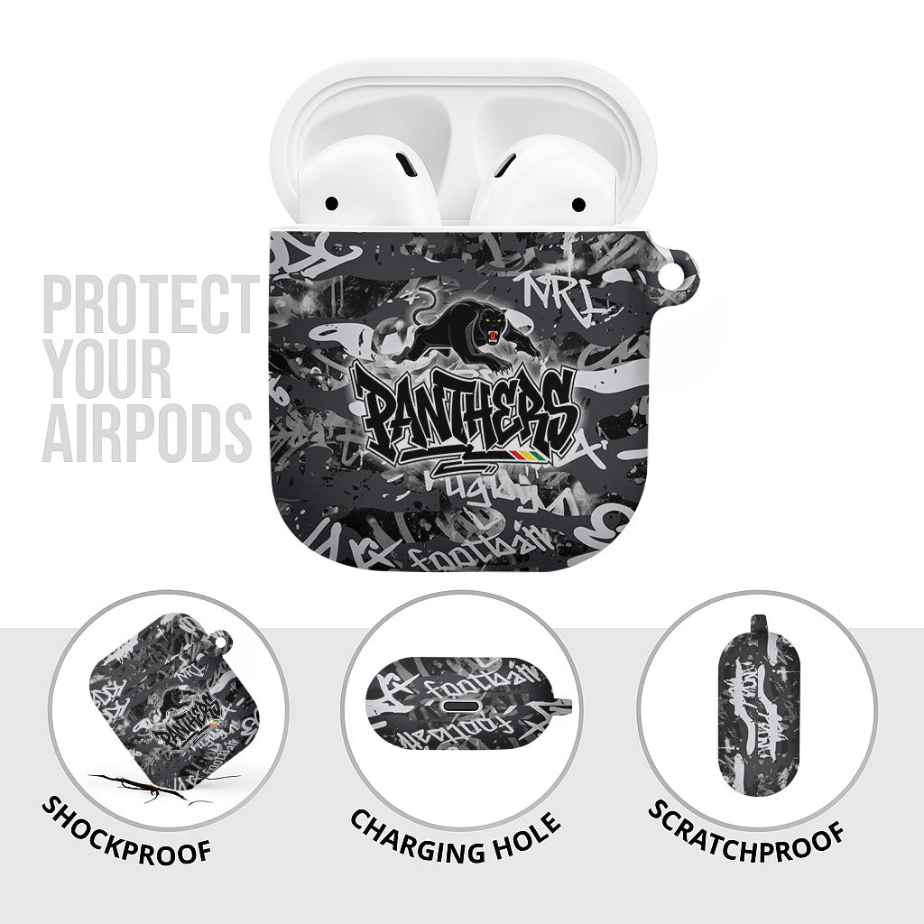 Penrith Panthers Rugby AirPods Case Graffiti Typography Urban Camo Abstract Street Style
