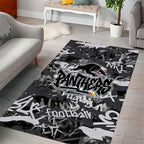 Penrith Panthers Rugby Area Rug Graffiti Typography Urban Camo Abstract Street Style