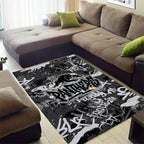 Penrith Panthers Rugby Area Rug Graffiti Typography Urban Camo Abstract Street Style