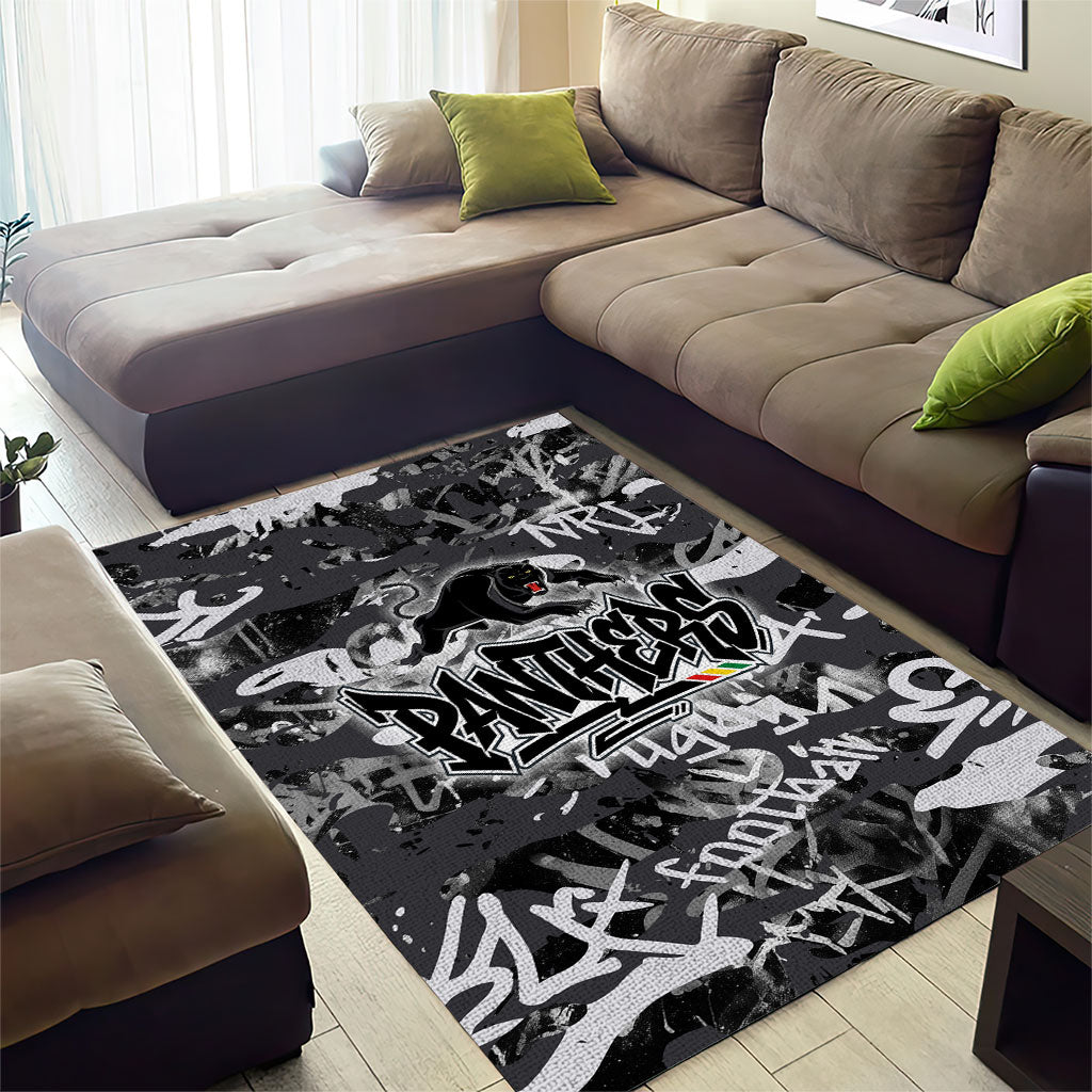 Penrith Panthers Rugby Area Rug Graffiti Typography Urban Camo Abstract Street Style