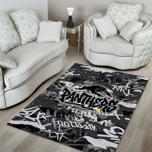 Penrith Panthers Rugby Area Rug Graffiti Typography Urban Camo Abstract Street Style