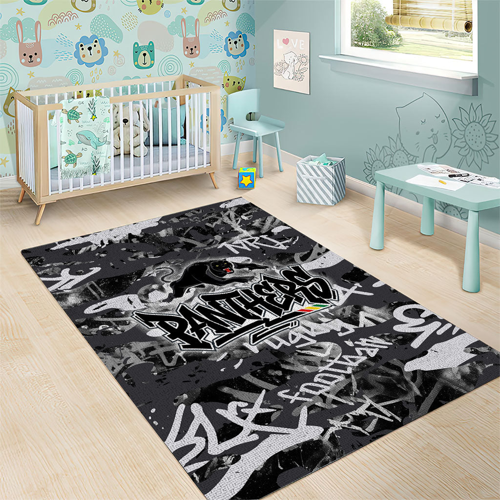 Penrith Panthers Rugby Area Rug Graffiti Typography Urban Camo Abstract Street Style