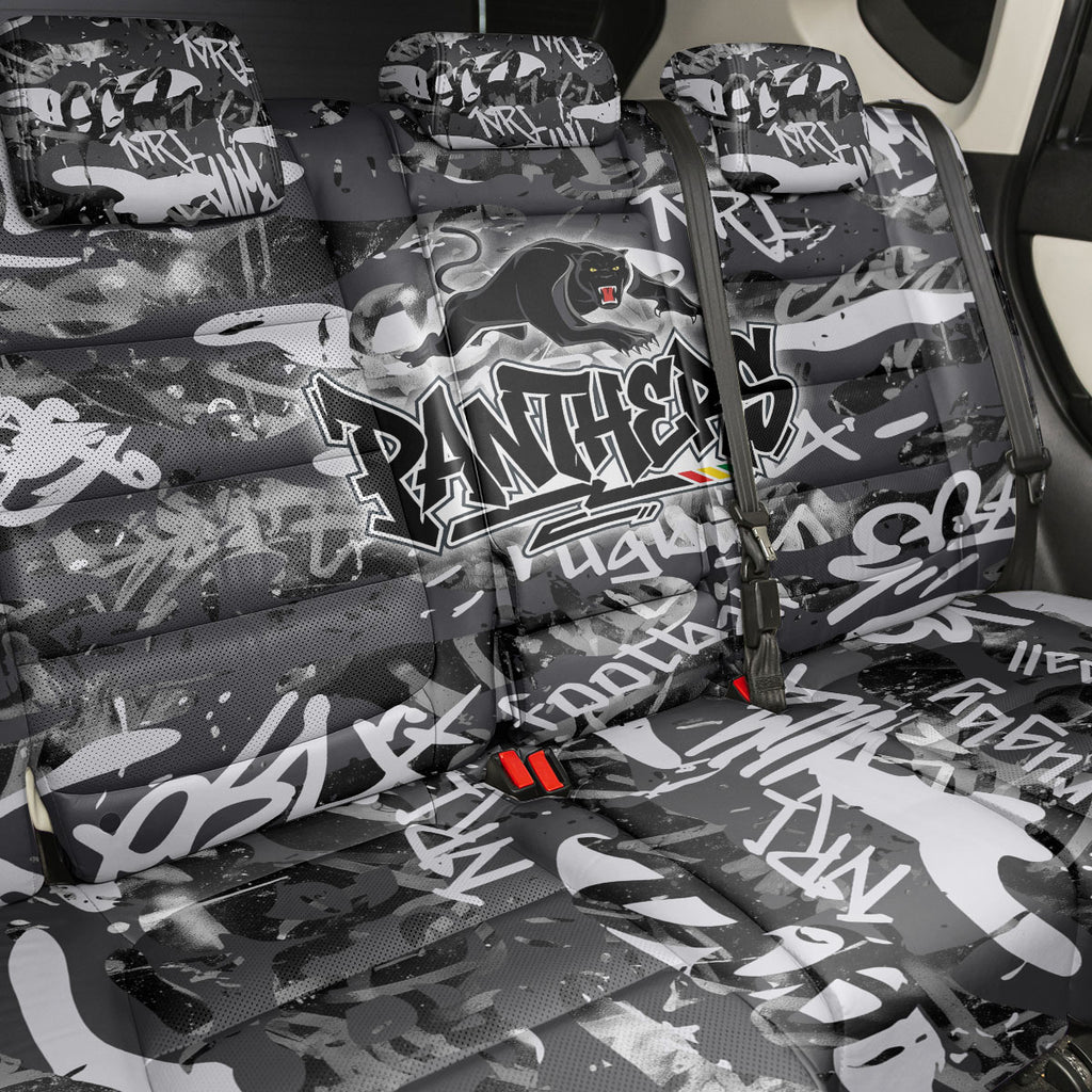 Penrith Panthers Rugby Back Car Seat Cover Graffiti Typography Urban Camo Abstract Street Style