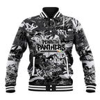 Penrith Panthers Rugby Baseball Jacket Graffiti Typography Urban Camo Abstract Street Style