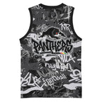 Penrith Panthers Rugby Basketball Jersey Graffiti Typography Urban Camo Abstract Street Style