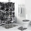 Penrith Panthers Rugby Bathroom Set Graffiti Typography Urban Camo Abstract Street Style