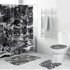 Penrith Panthers Rugby Bathroom Set Graffiti Typography Urban Camo Abstract Street Style