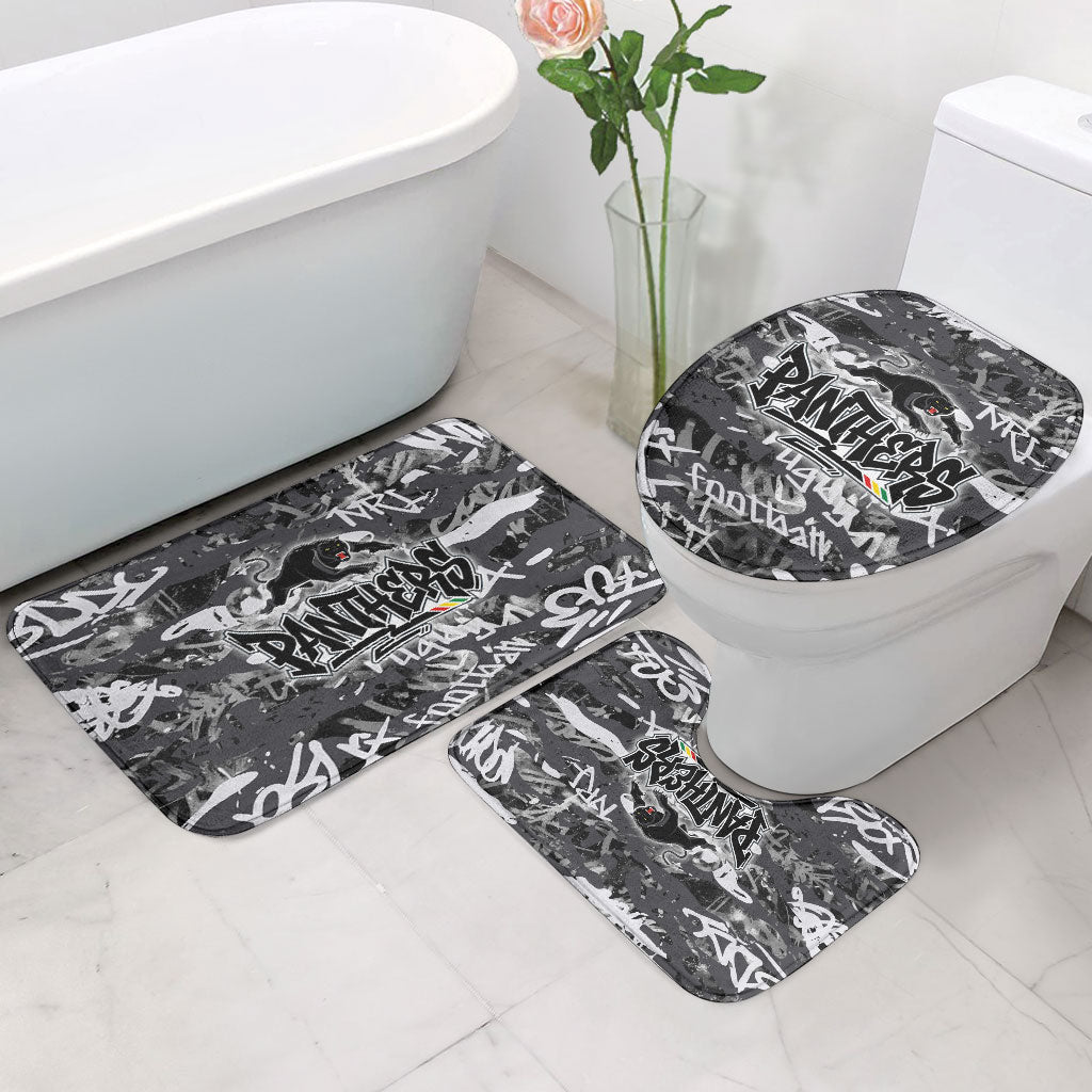 Penrith Panthers Rugby Bathroom Set Graffiti Typography Urban Camo Abstract Street Style