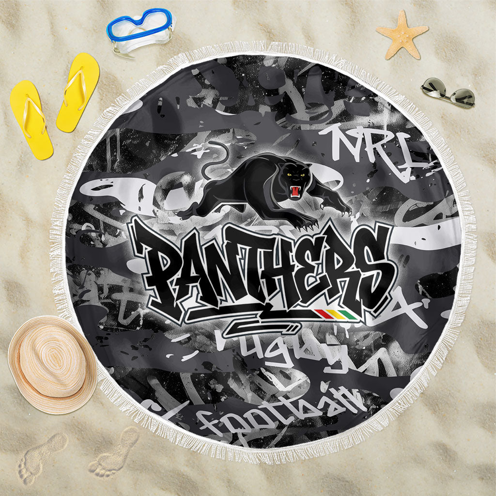 Penrith Panthers Rugby Beach Blanket Graffiti Typography Urban Camo Abstract Street Style