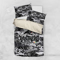Penrith Panthers Rugby Bedding Set Graffiti Typography Urban Camo Abstract Street Style