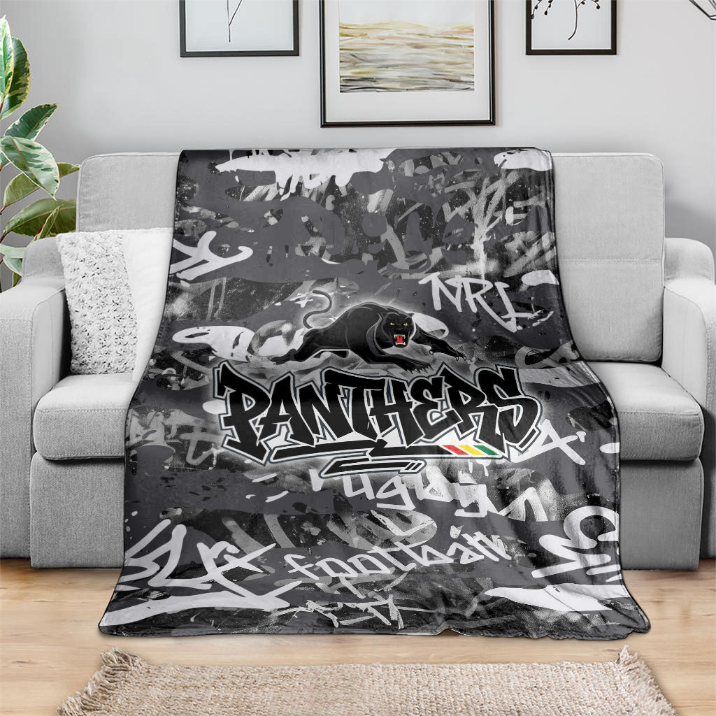 Penrith Panthers Rugby Blanket Graffiti Typography Urban Camo Abstract Street Style