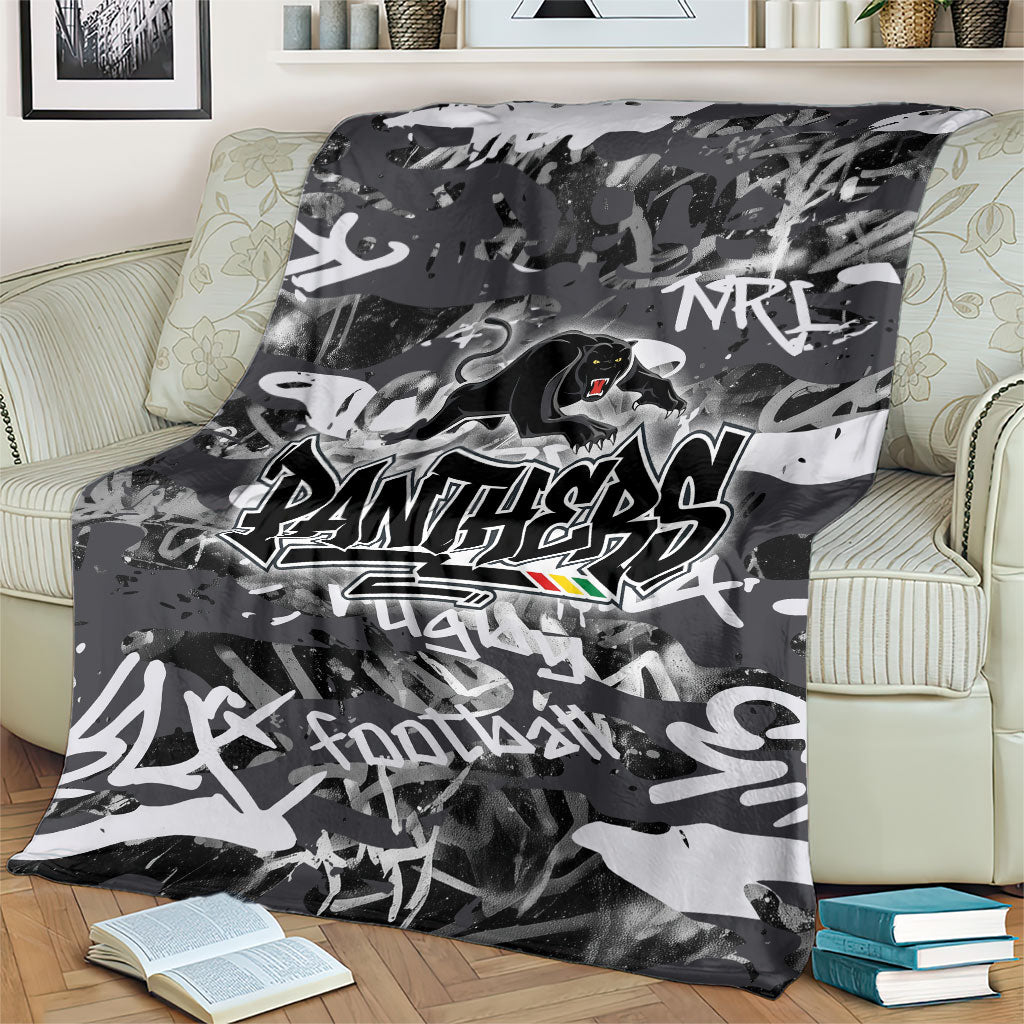 Penrith Panthers Rugby Blanket Graffiti Typography Urban Camo Abstract Street Style
