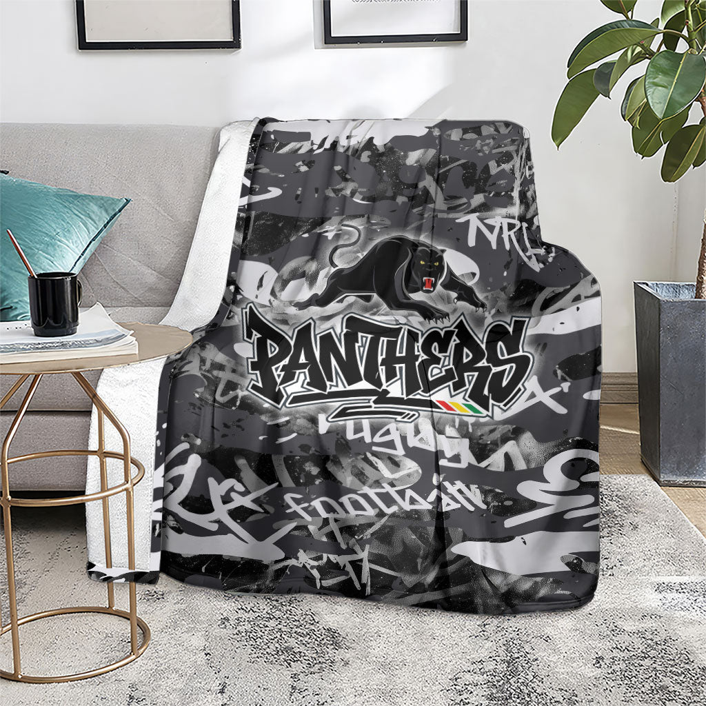 Penrith Panthers Rugby Blanket Graffiti Typography Urban Camo Abstract Street Style