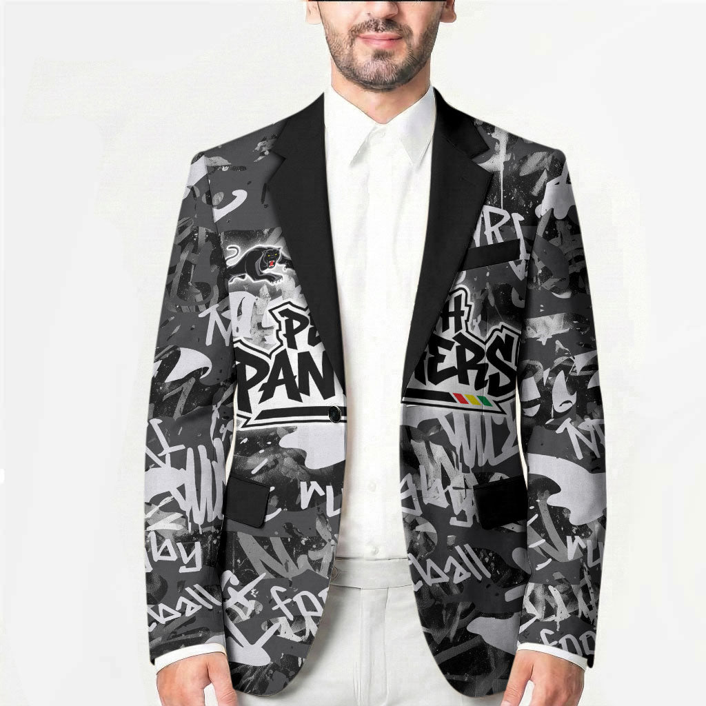 Penrith Panthers Rugby Blazer Graffiti Typography Urban Camo Abstract Street Style