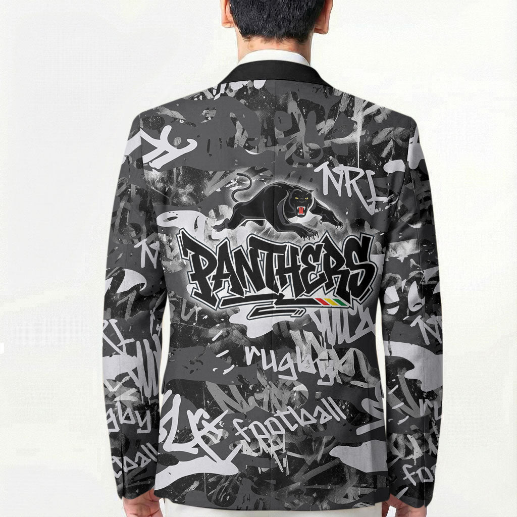 Penrith Panthers Rugby Blazer Graffiti Typography Urban Camo Abstract Street Style